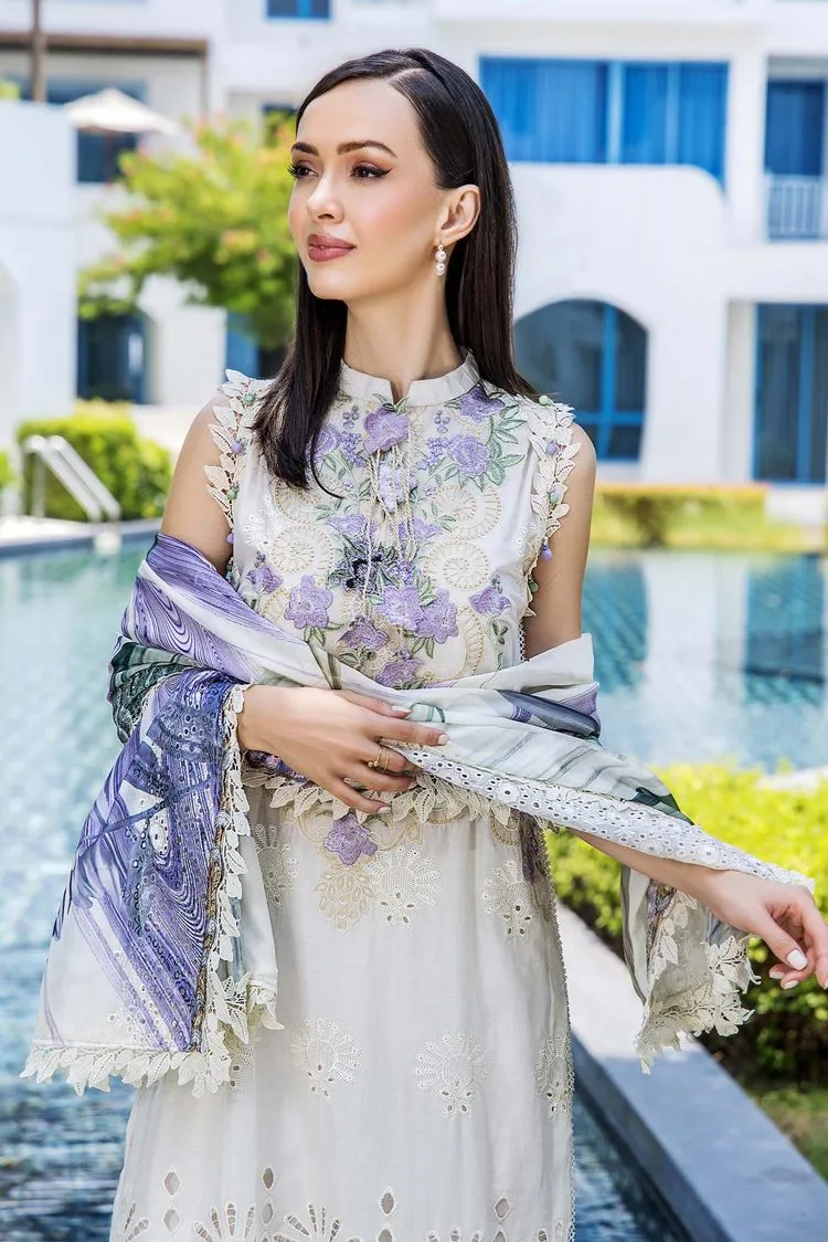 Adans Libas - Adan's Blossom Unstitched Lawn Collection - 7508