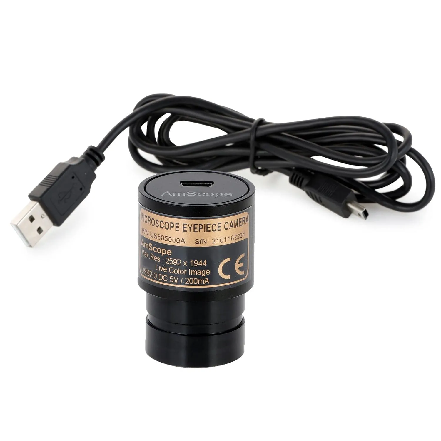 AmScope M150 Series Portable LED Monocular Student Compound Microscope 40X-1000X Magnification With Optional Camera