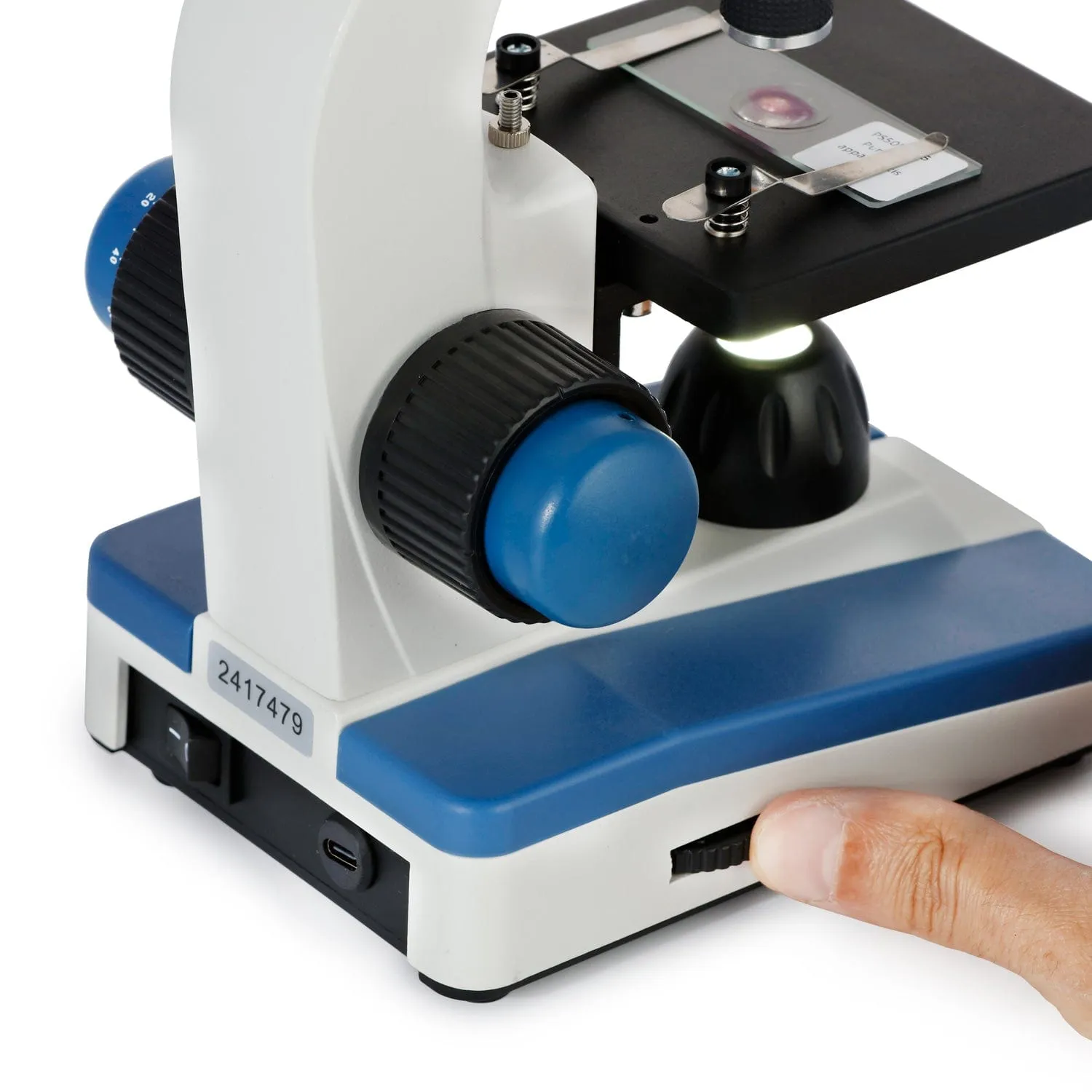 AmScope M150 Series Portable LED Monocular Student Compound Microscope 40X-1000X Magnification With Optional Camera