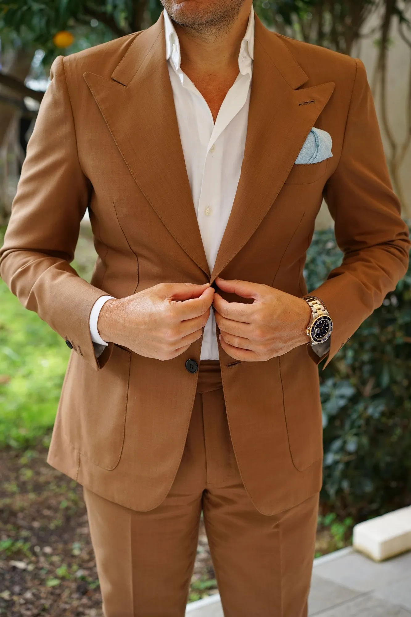 Argentinian Ice Blue Linen Pocket Square