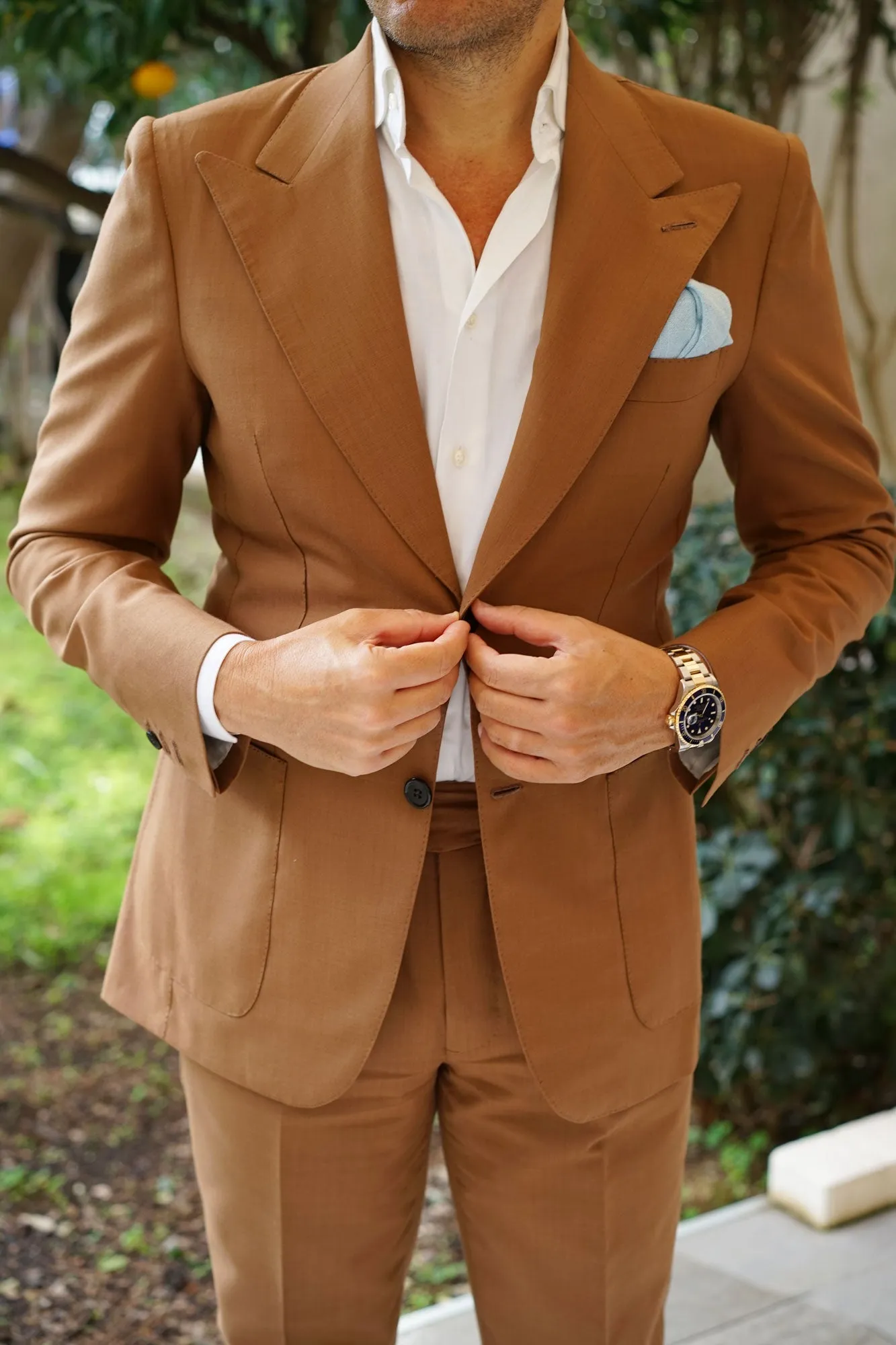 Argentinian Ice Blue Linen Pocket Square
