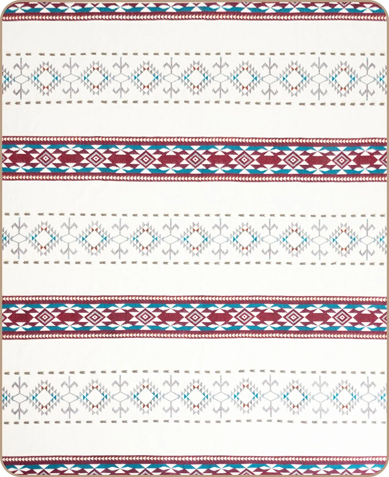 Azabi - Baby Alpaca Blanket - Extra Large - Aztec Southwest Pattern