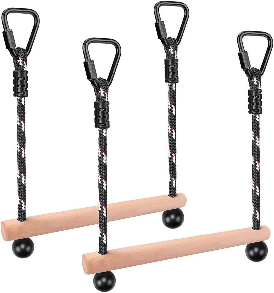 BeneLabel Ninja Monkey Bars for Kids - 2 Pack of Obstacle Course Accessories - Outdoor Play Set for Backyard Fun and Fitness - 250LB Capacity