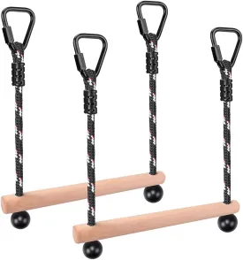 BeneLabel Ninja Monkey Bars for Kids - 2 Pack of Obstacle Course Accessories - Outdoor Play Set for Backyard Fun and Fitness - 250LB Capacity