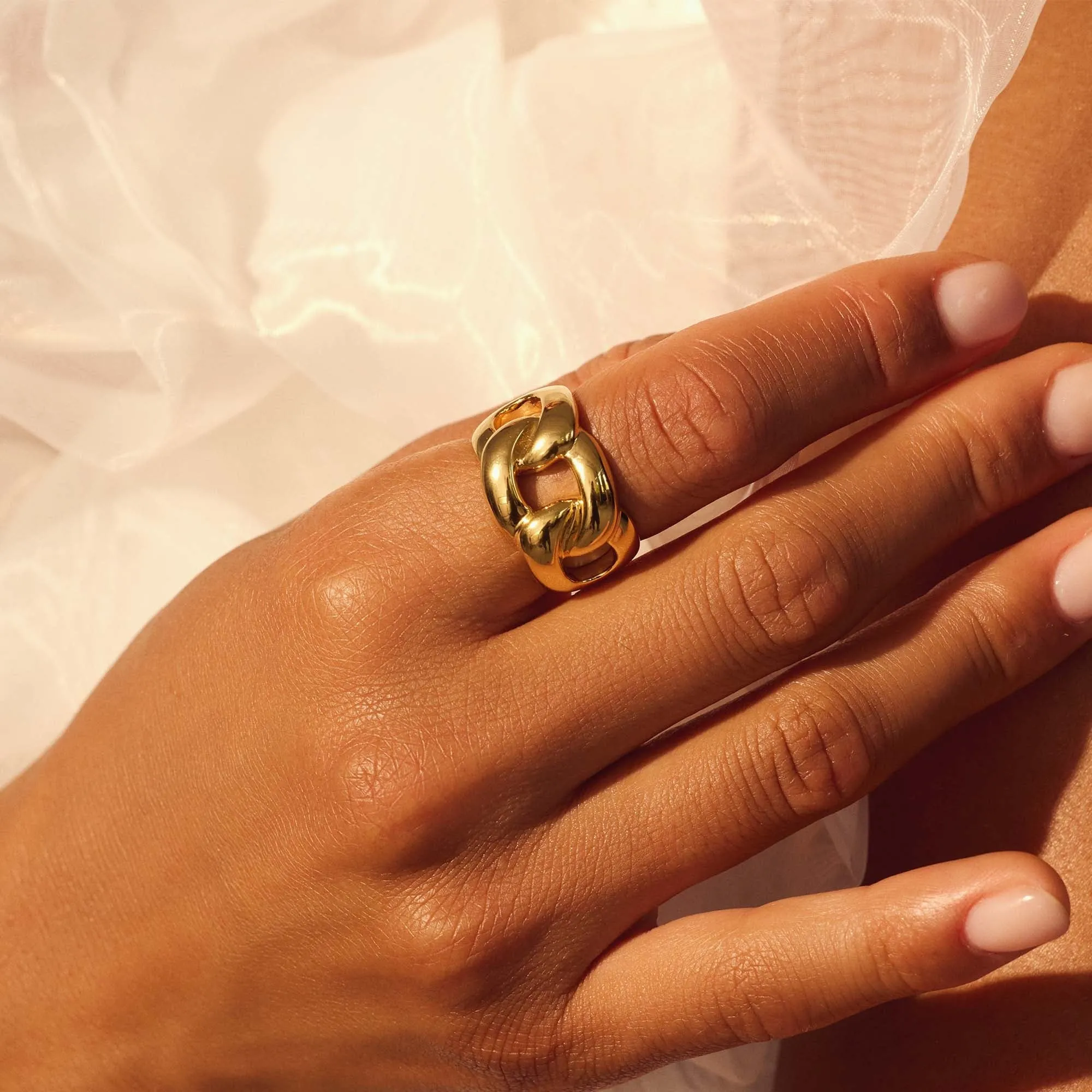 Adriane Bibbiena Poppi Ring - 925 Sterling Silver with Gold Plating