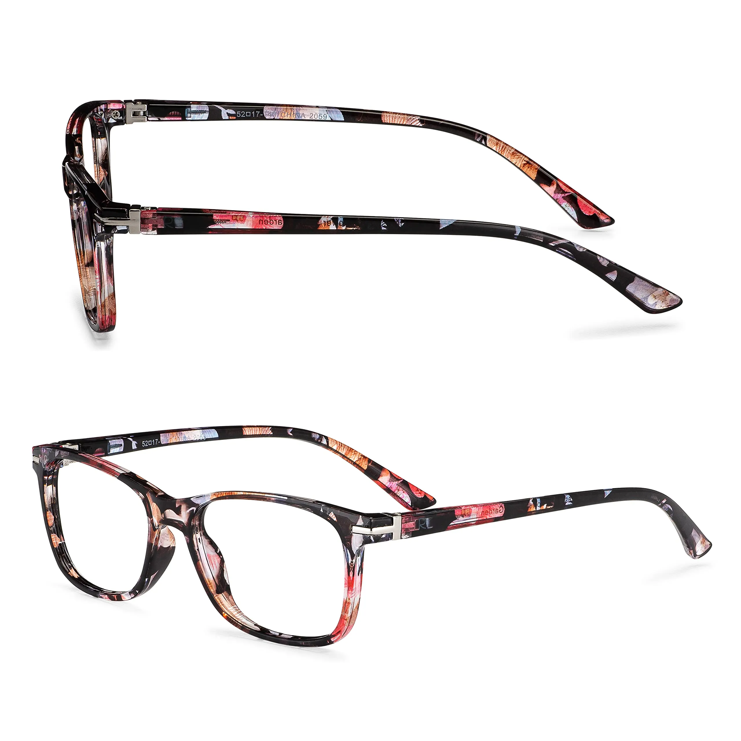 Blue-Light-Blocking-Reading-Glasses-Floral-2-25-Magnification-Computer-Glasses