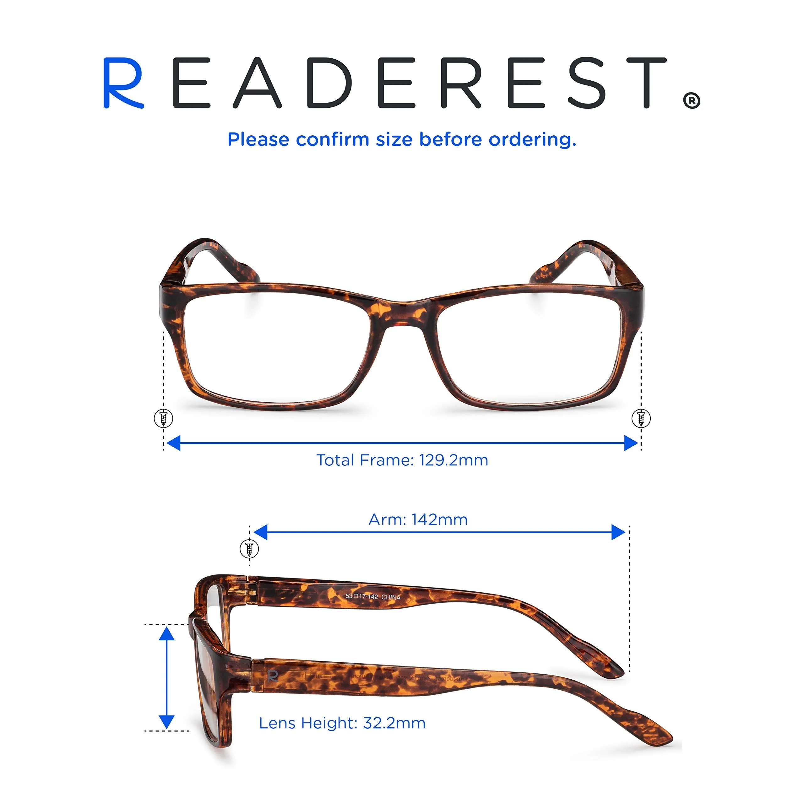 Blue-Light-Blocking-Reading-Glasses-Tortoise-1-25-Magnification Anti Glare
