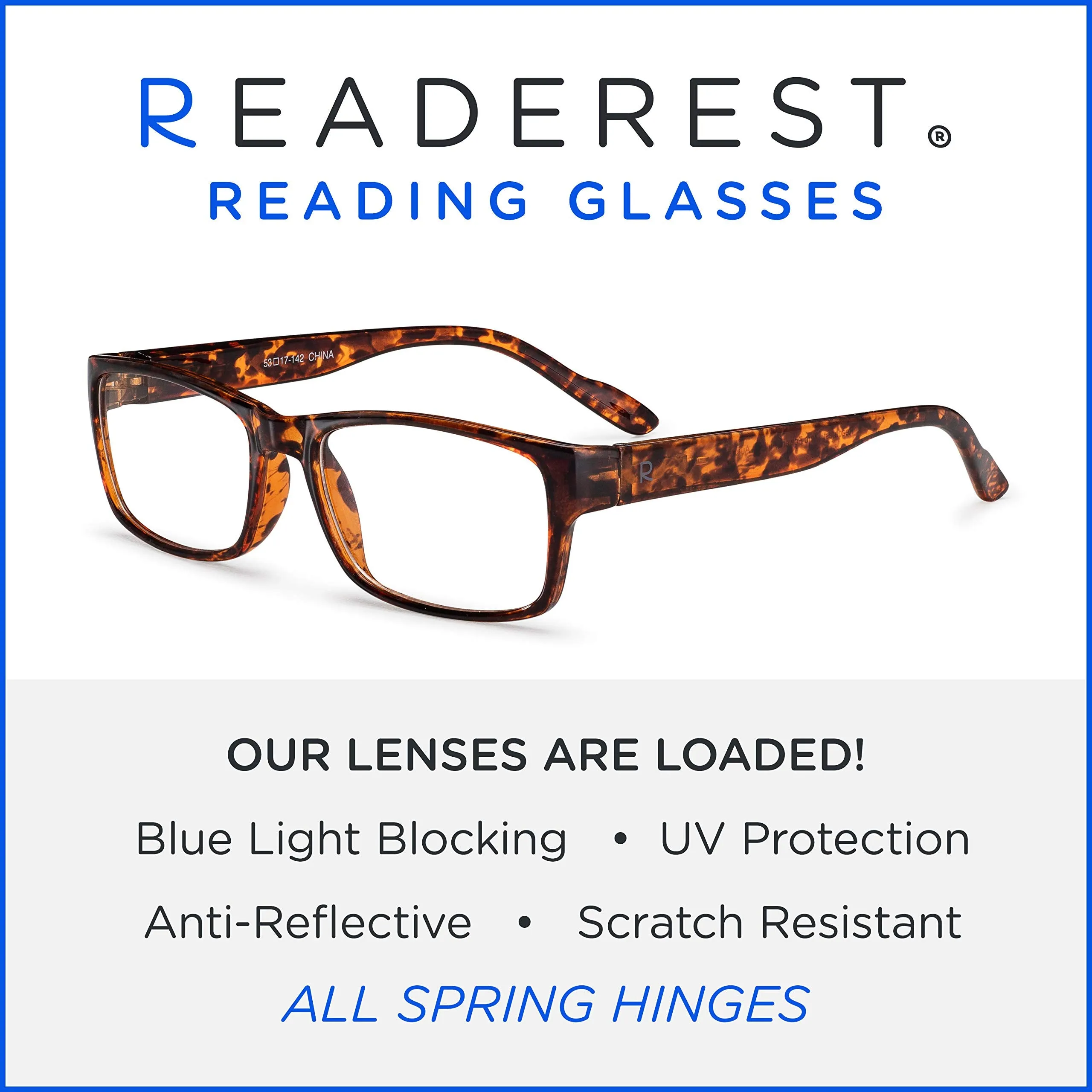 Blue-Light-Blocking-Reading-Glasses-Tortoise-1-25-Magnification Anti Glare