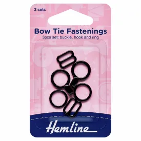 Bow Tie Set: Black: 2 Sets