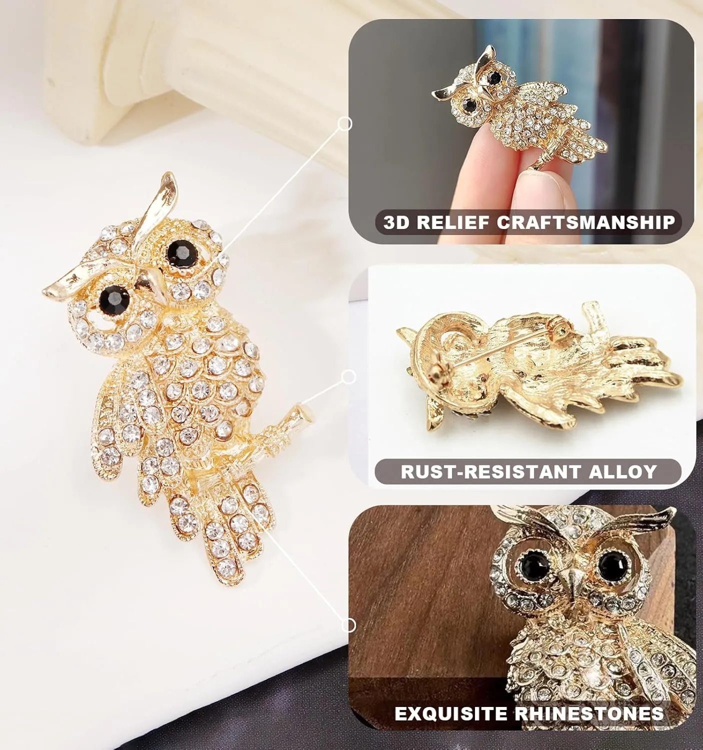 Brooches and Pins for Women Vintage: Brooch Pins for Women Rhinestone Brooch and Pin Crystal Brooch Pin Fashion Broche Gifts