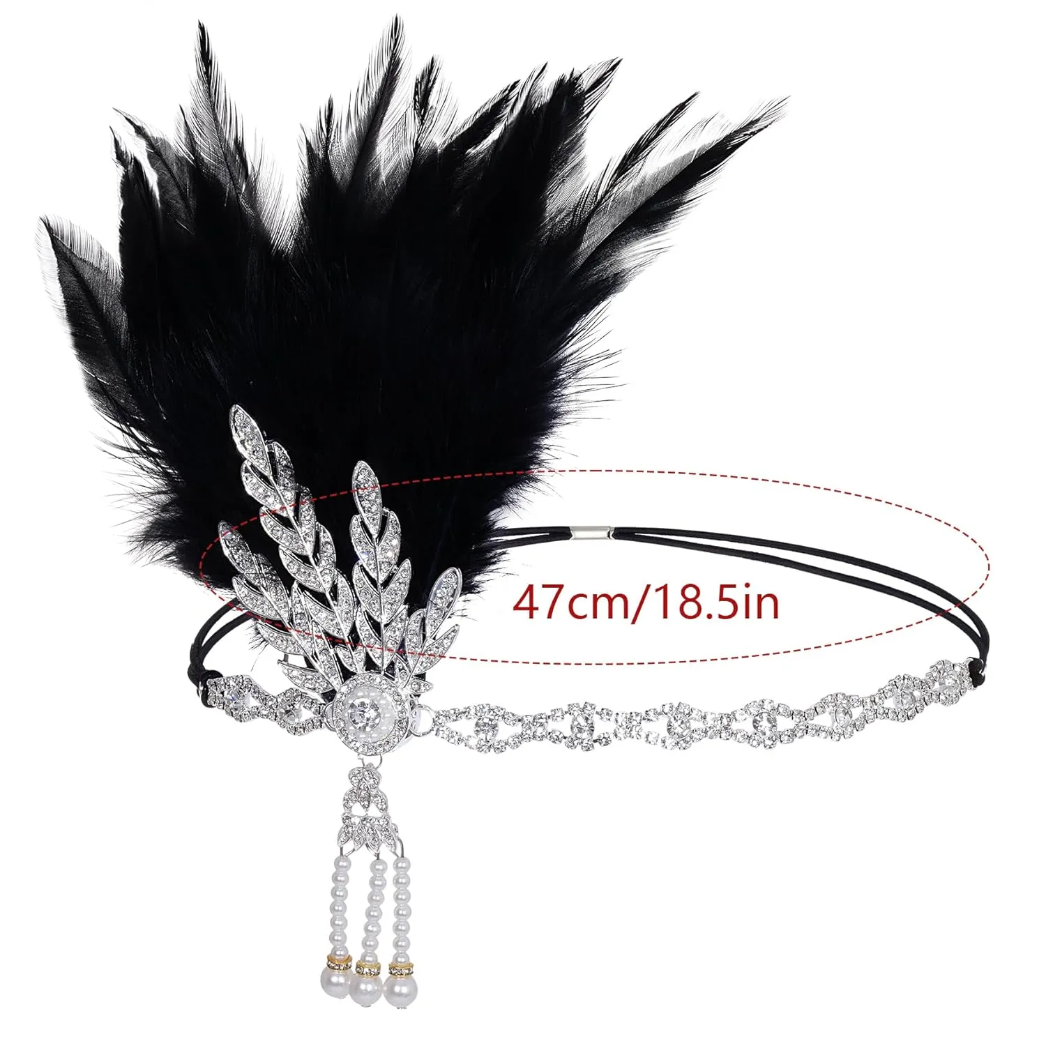 choyaxo Flapper Headband Roaring 20s Headpiece Great Gatsby Headpiece for Women