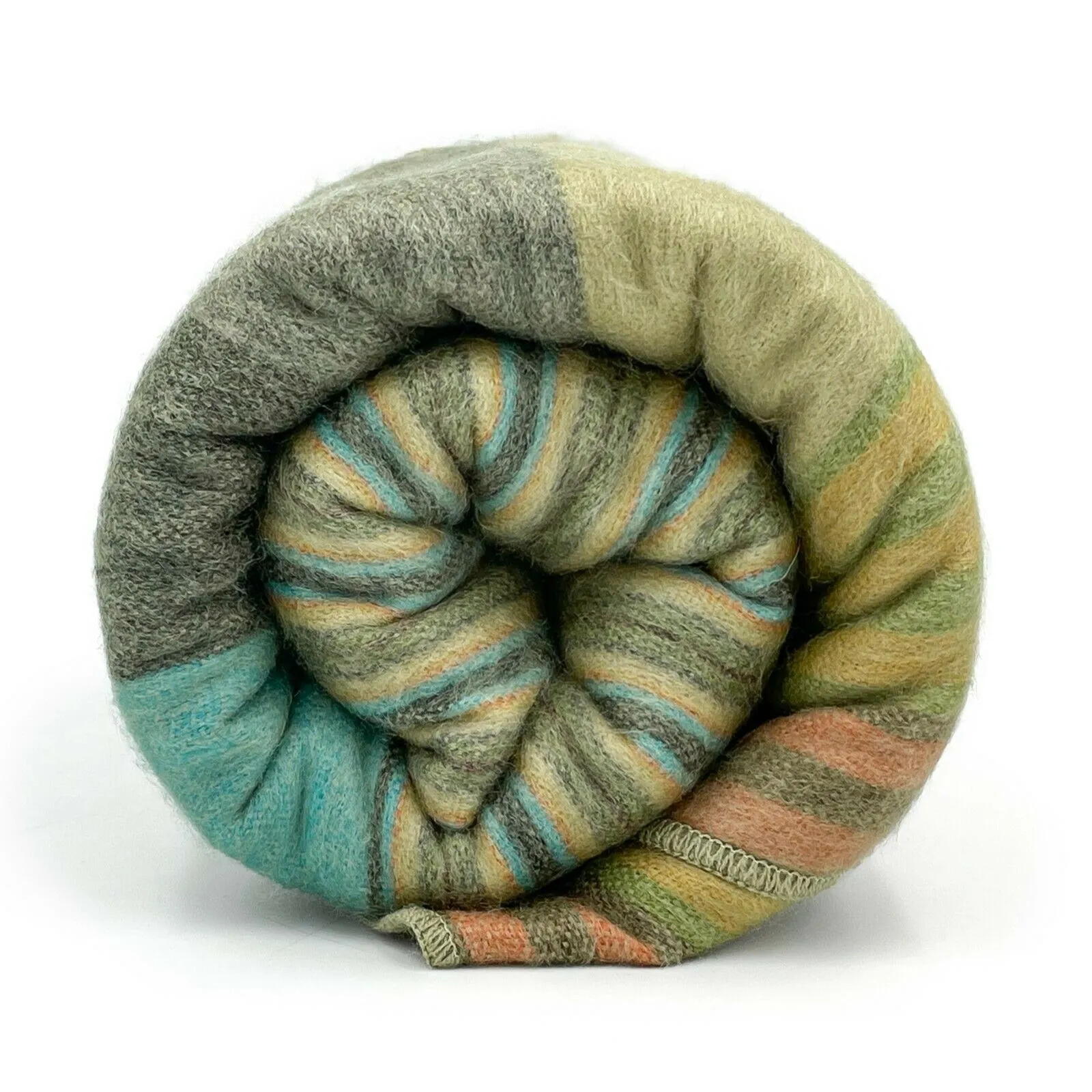 Cojitambo - Baby Alpaca Wool Throw Blanket / Sofa Cover - Queen 95" x 67" - multi colored stripes pattern