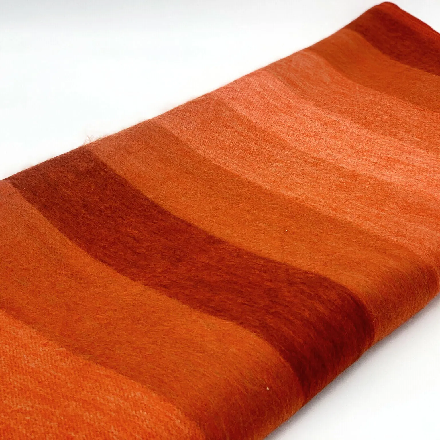 Cusubamba - Baby Alpaca Wool Throw Blanket / Sofa Cover - Queen 90" x 65" - thick stripes pattern red