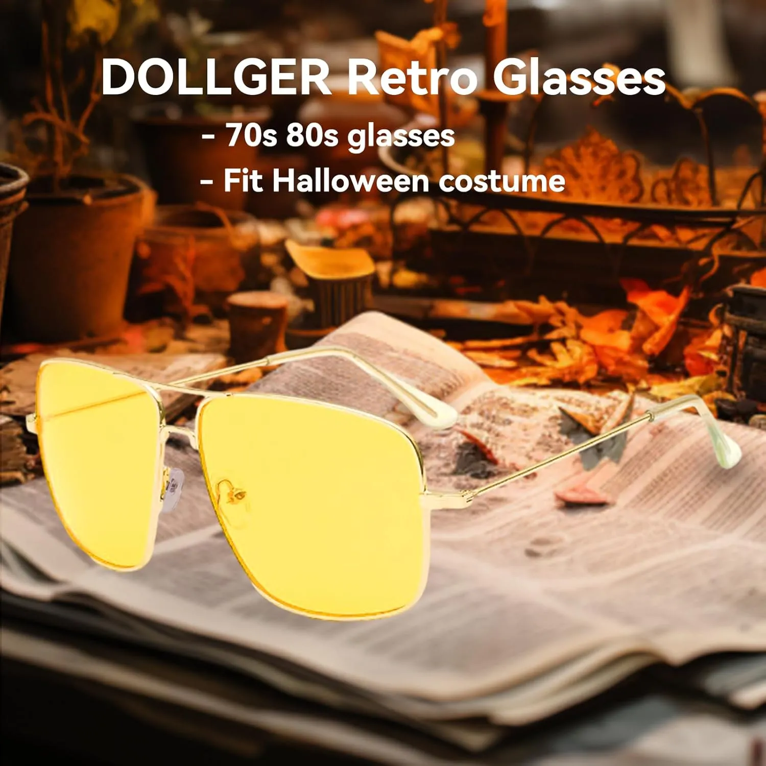 Dollger Classic Glasses Clear Lens Non Prescription Metal Frame Eyewear Men Women