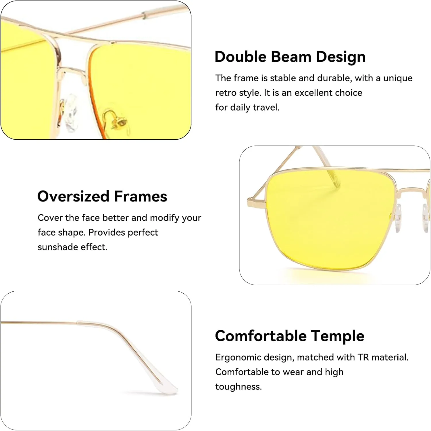 Dollger Classic Glasses Clear Lens Non Prescription Metal Frame Eyewear Men Women