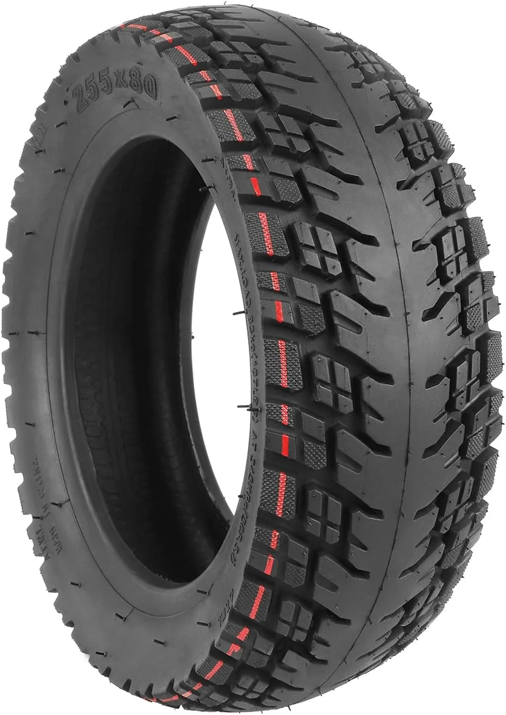Electric Scooter Tires, 255x80 Thick Off-Road Vacuum Tires Abrasion Resistant and Non-Slip Tires, for 10" Scooter Tire Replacement Accessories