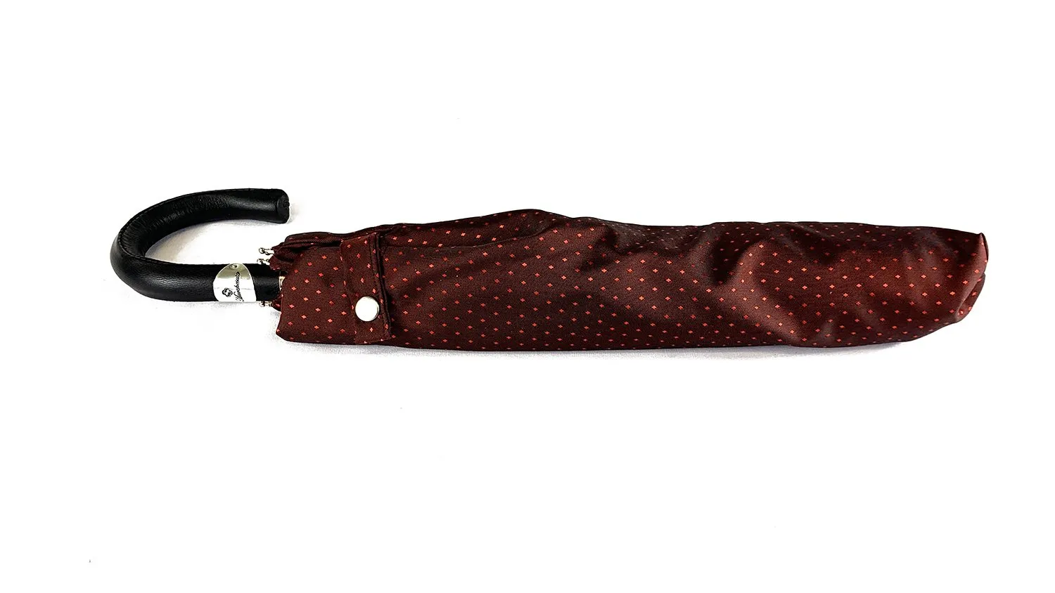 Elegant Burgundy Polka Dot Umbrella