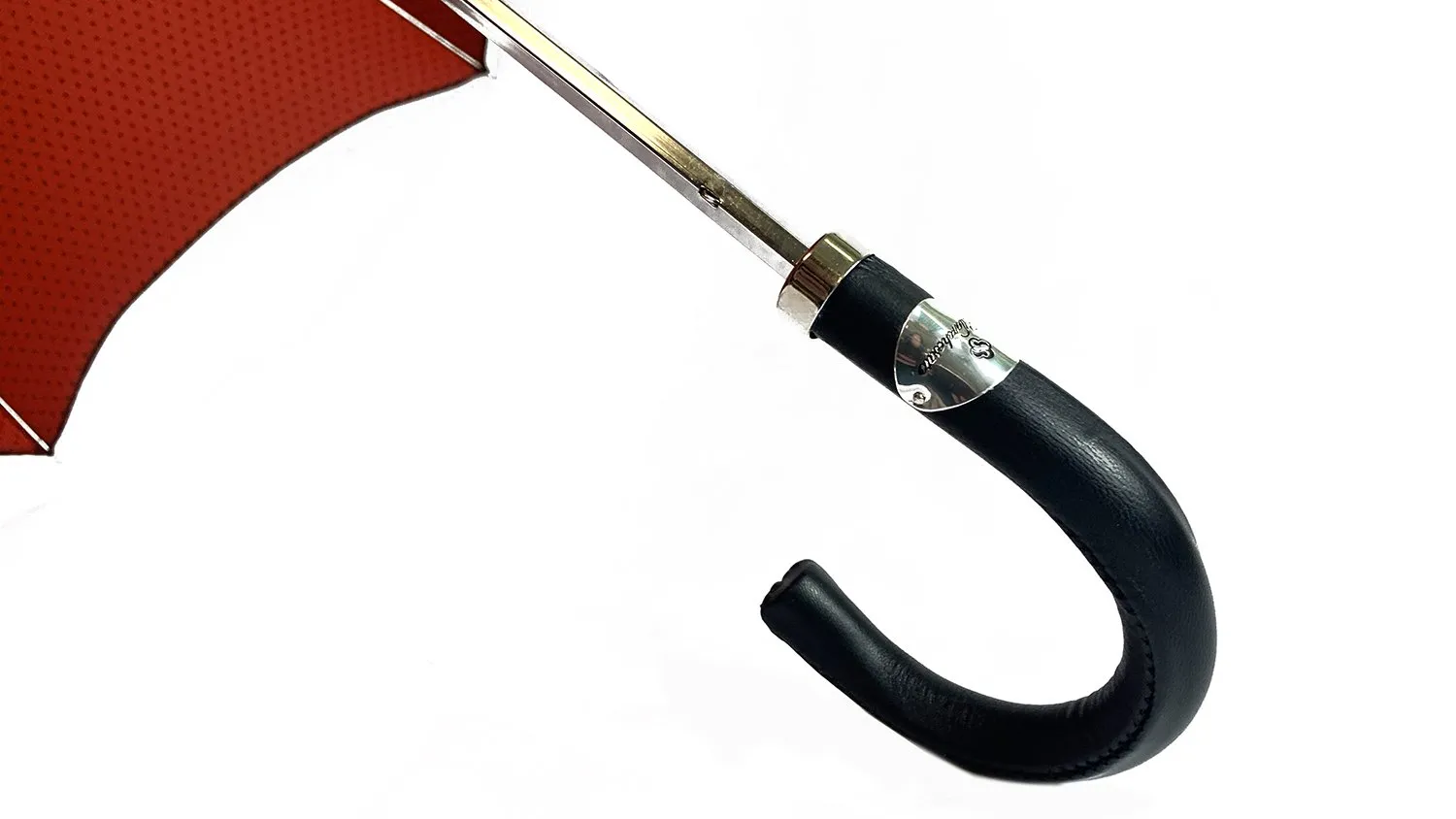 Elegant Burgundy Polka Dot Umbrella