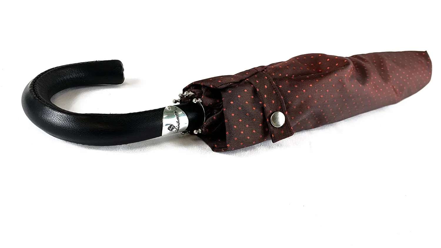 Elegant Burgundy Polka Dot Umbrella
