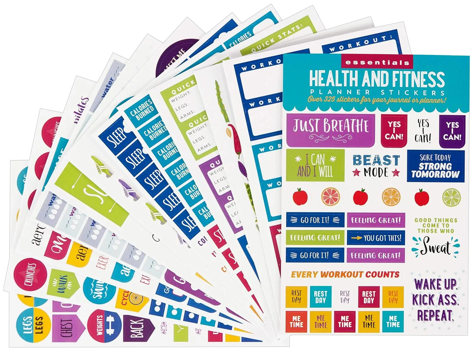 Essentials Health & Fitness Planner Stickers (Set of 325 Stickers) Paperback  October 18, 2019