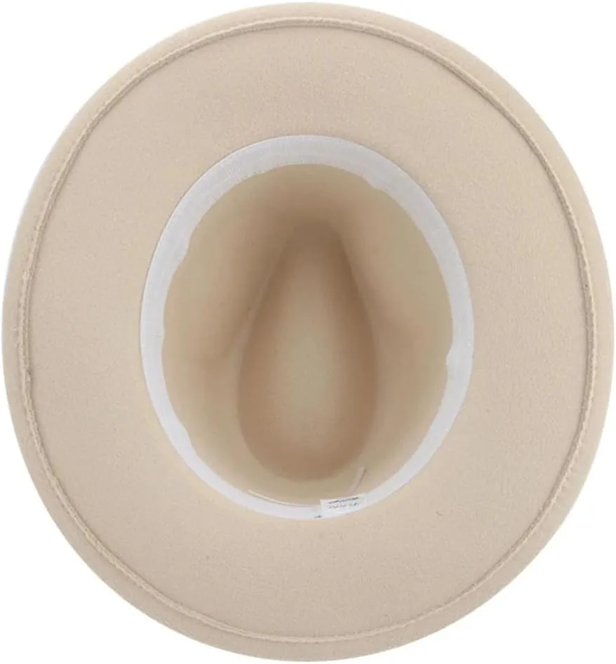 Fedora Hat Ribbon Wide Brim Classic Wedding Church Bowler Cap Chapeau