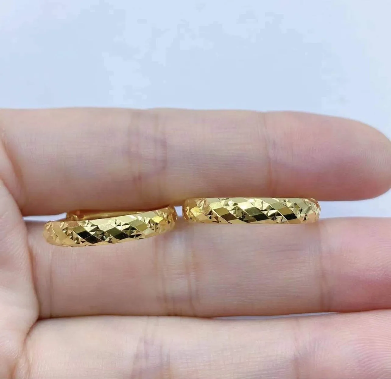 #GOLD2024 | 18K Golden Chunky Hoop Earrings