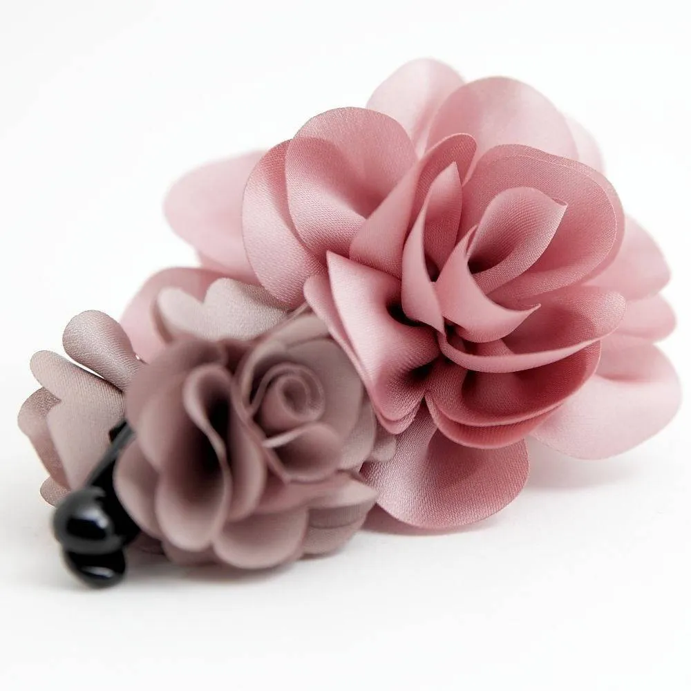 Handmade Two Flower Banana Hair Clip Decorated Flower Hair Clip Women Hair Accessories