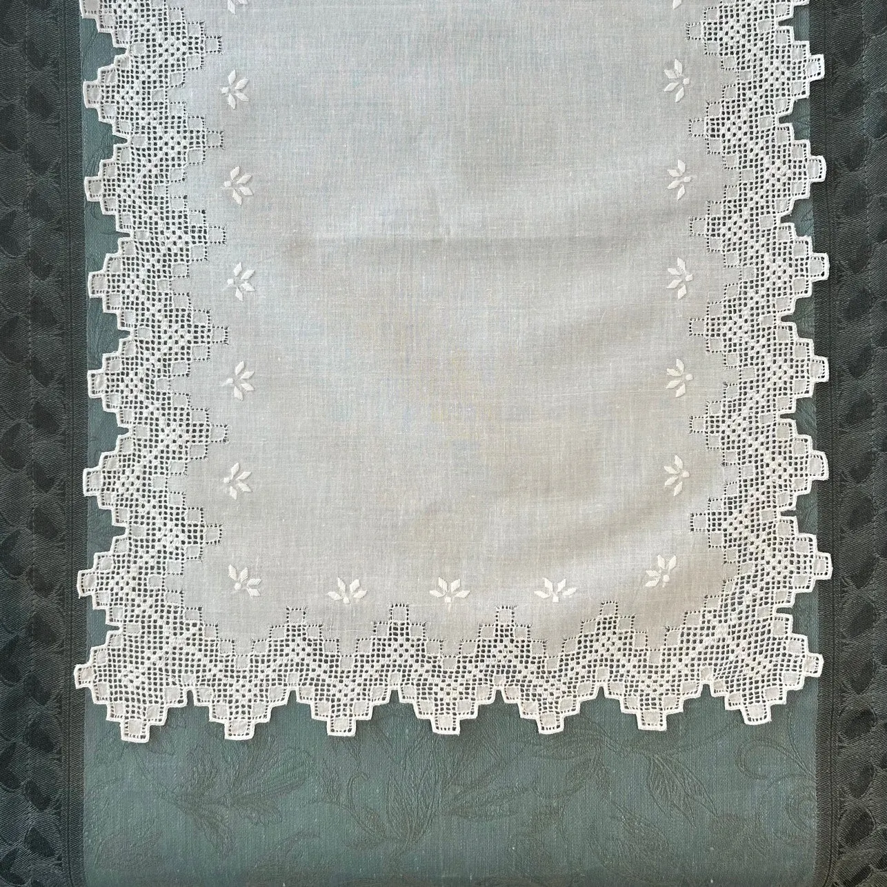 Linen/Cotton Embroidered Placemats - "Glacier"