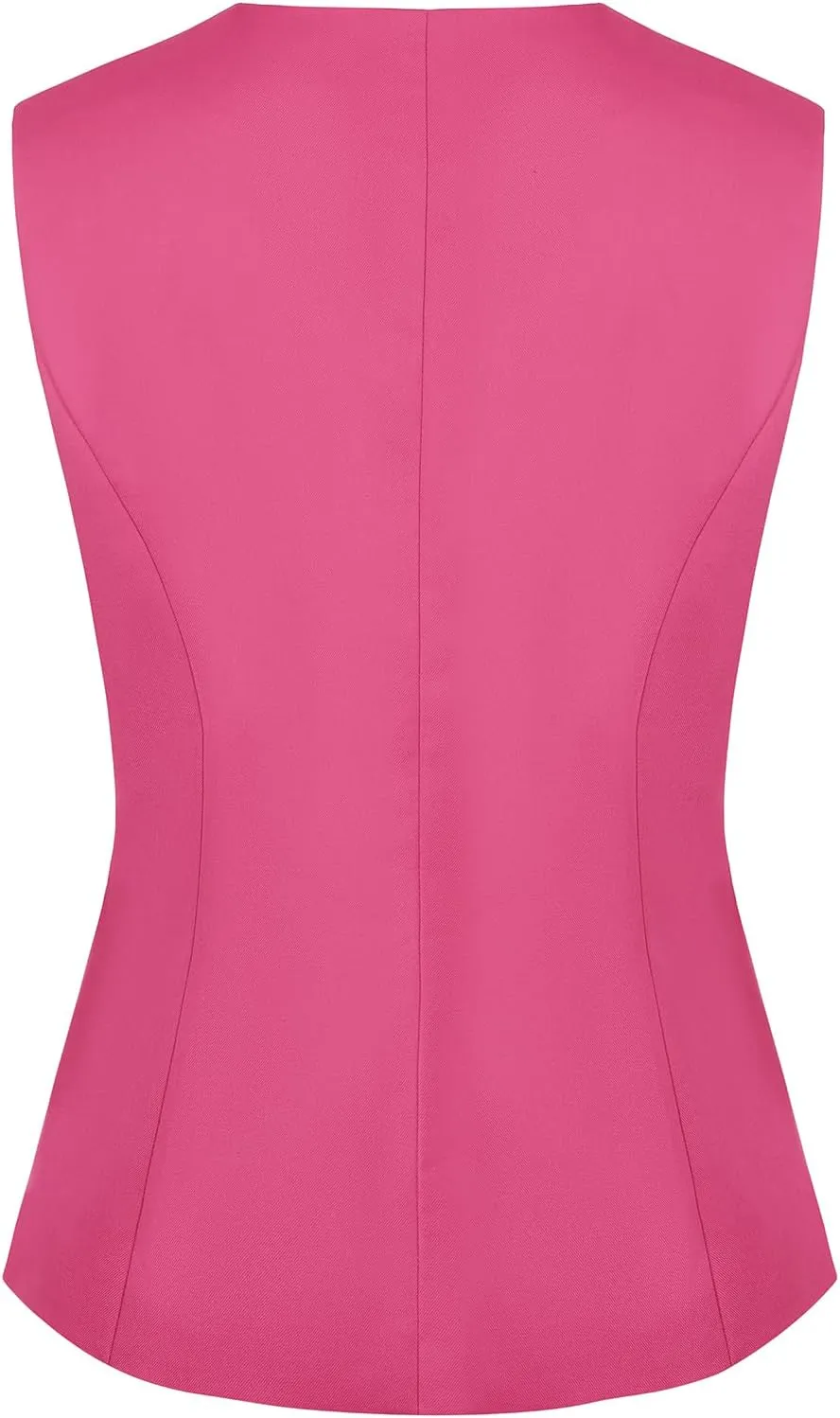 MINTLIMIT Waistcoat Vest for Women Fully Lined Button Down V Neck Formal Dressy Suit Vests with Pockets