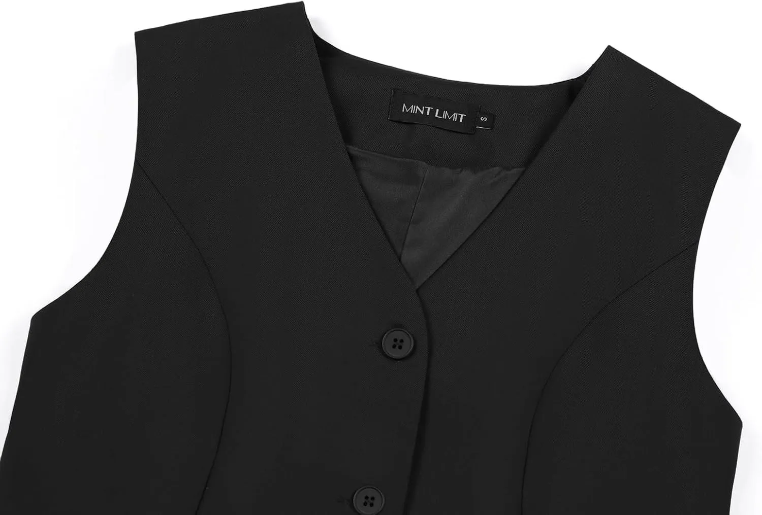 MINTLIMIT Waistcoat Vest for Women Fully Lined Button Down V Neck Formal Dressy Suit Vests with Pockets