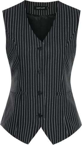 MINTLIMIT Waistcoat Vest for Women Fully Lined Button Down V Neck Formal Dressy Suit Vests with Pockets