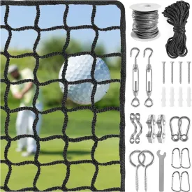NQB Golf Practice Net with Steel Hanging Kit & Nylon Rope, Hitting Net for Multiple Sports