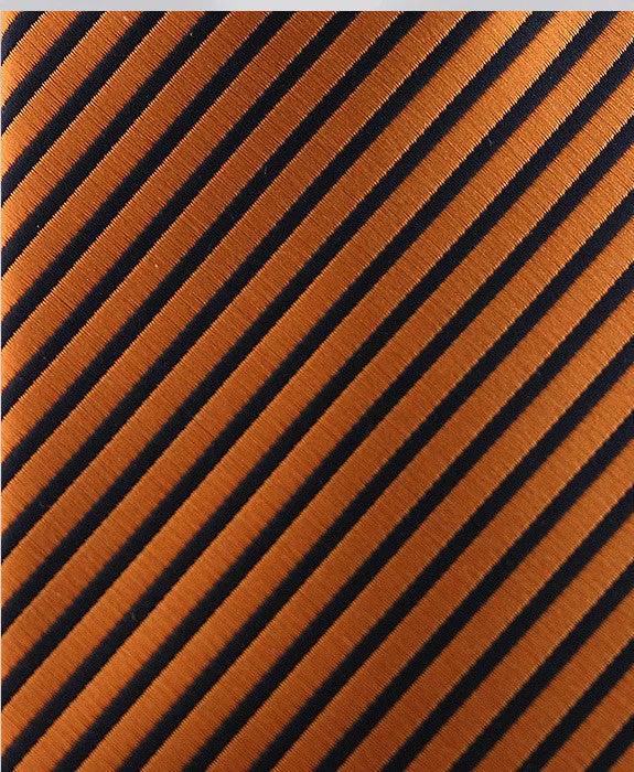 Orange & Black Striped Teen Tie