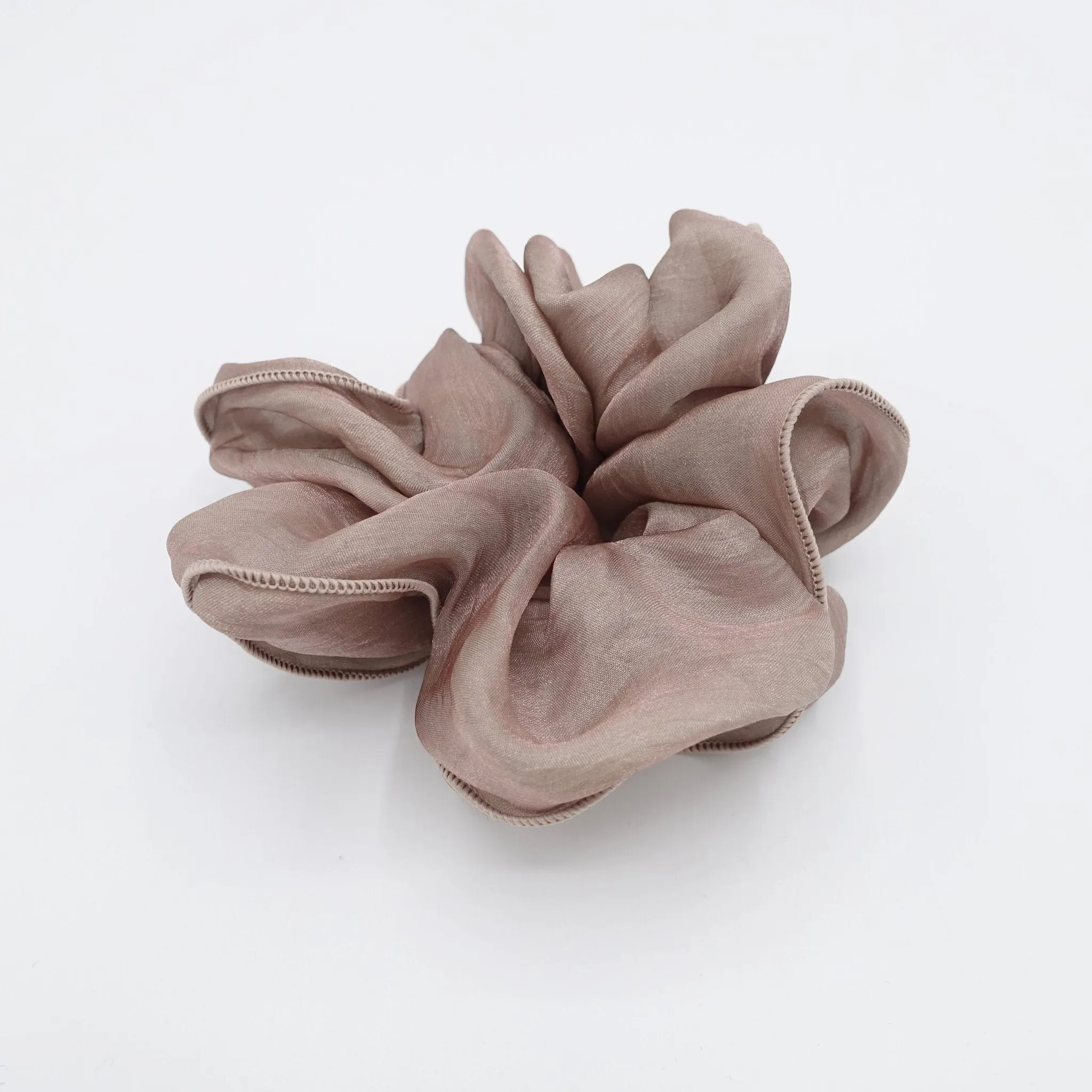 organza basic scrunchies interlocked trim hair tie women hair accessories