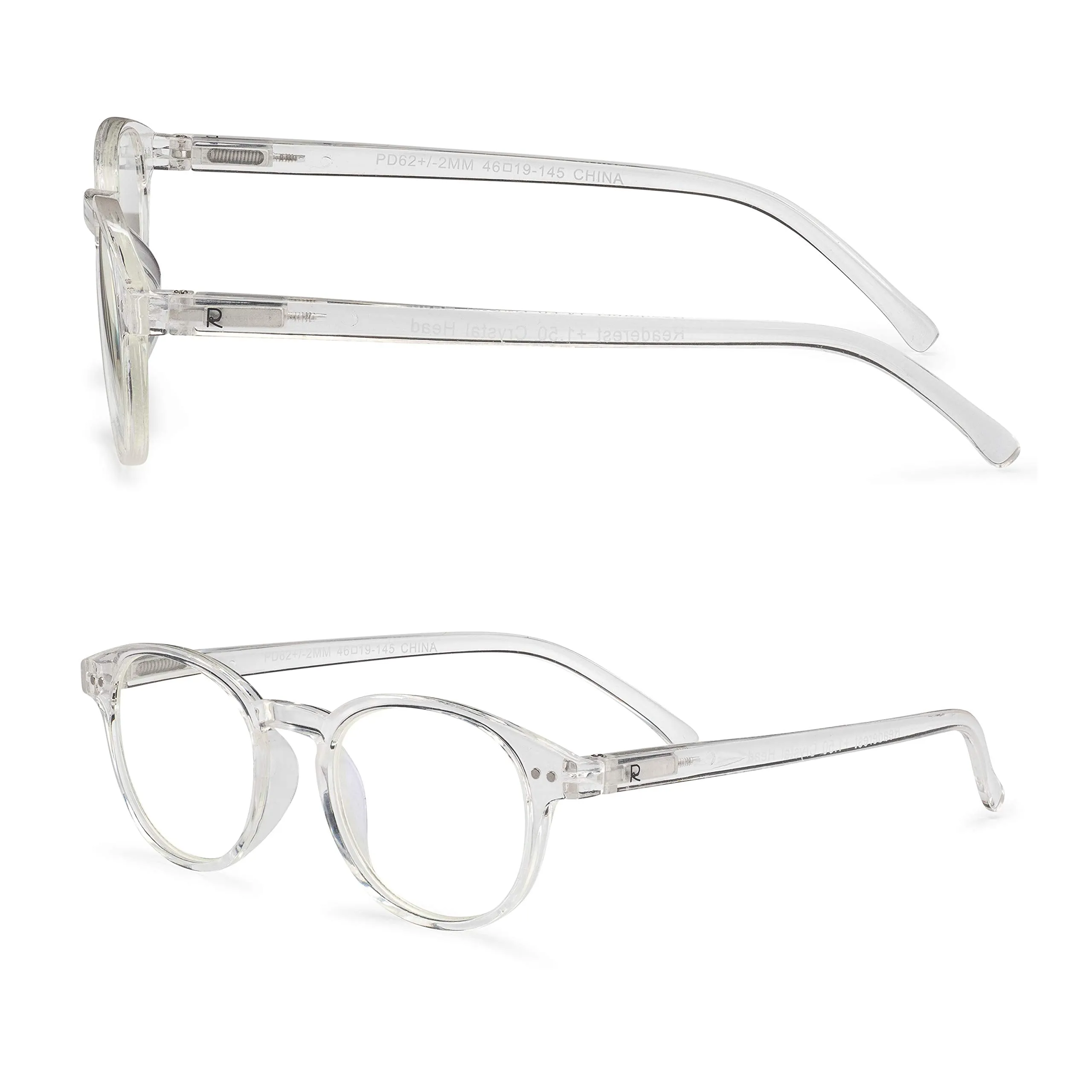 Round-Blue-Light-Blocking-Reading-Glasses-Clear-0-25-Magnification-Computer-Glasses