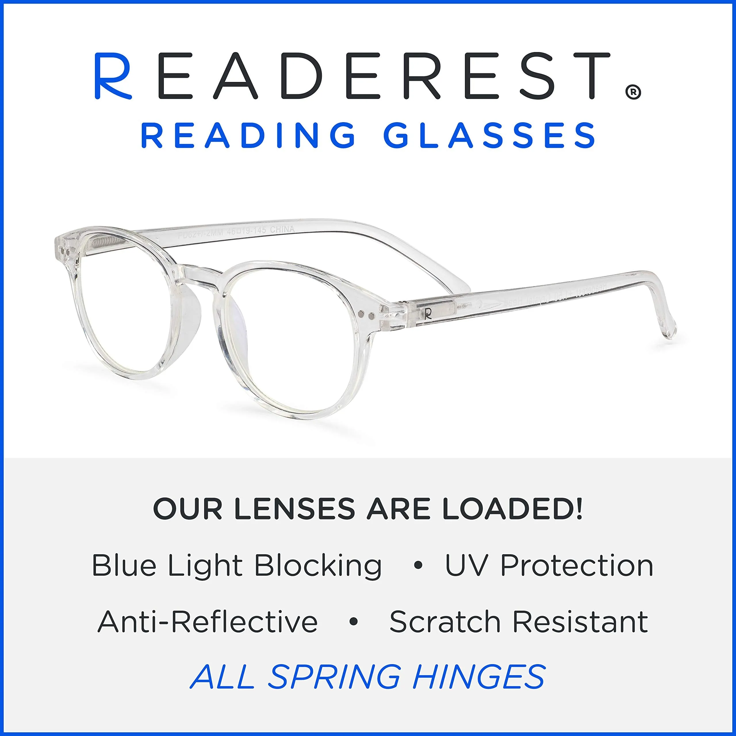 Round-Blue-Light-Blocking-Reading-Glasses-Clear-0-25-Magnification-Computer-Glasses