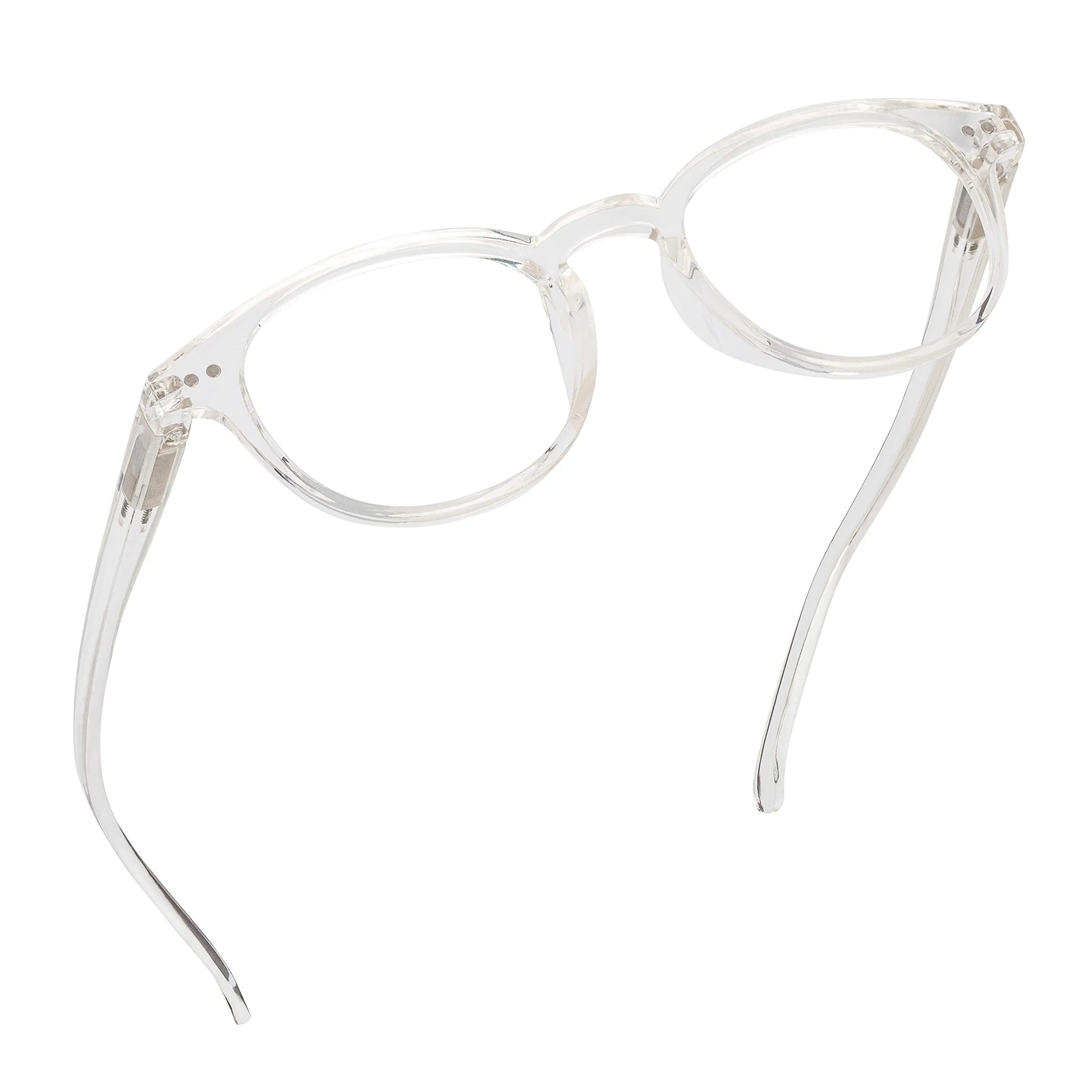 Round-Blue-Light-Blocking-Reading-Glasses-Clear-0-25-Magnification-Computer-Glasses