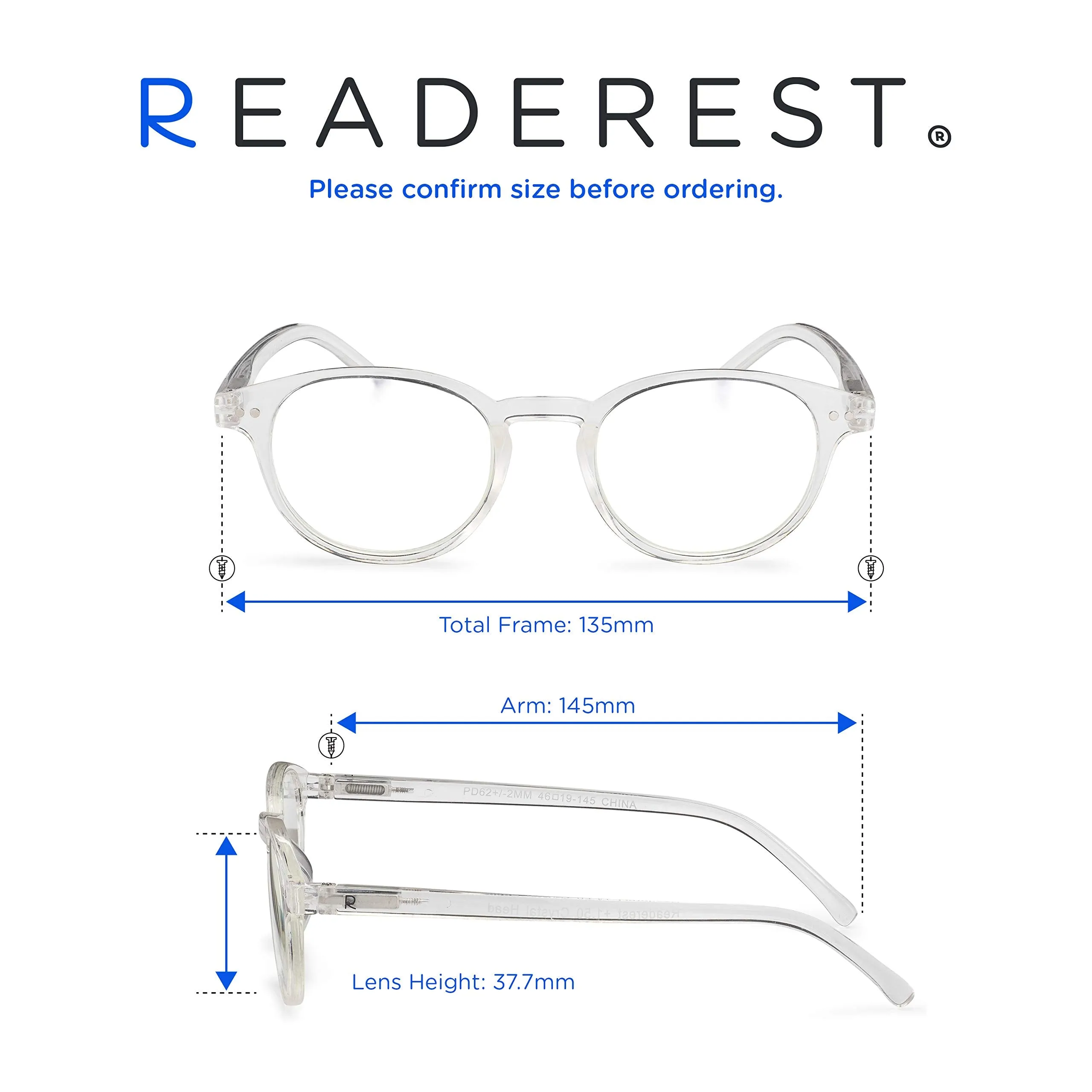 Round-Blue-Light-Blocking-Reading-Glasses-Clear-0-25-Magnification-Computer-Glasses