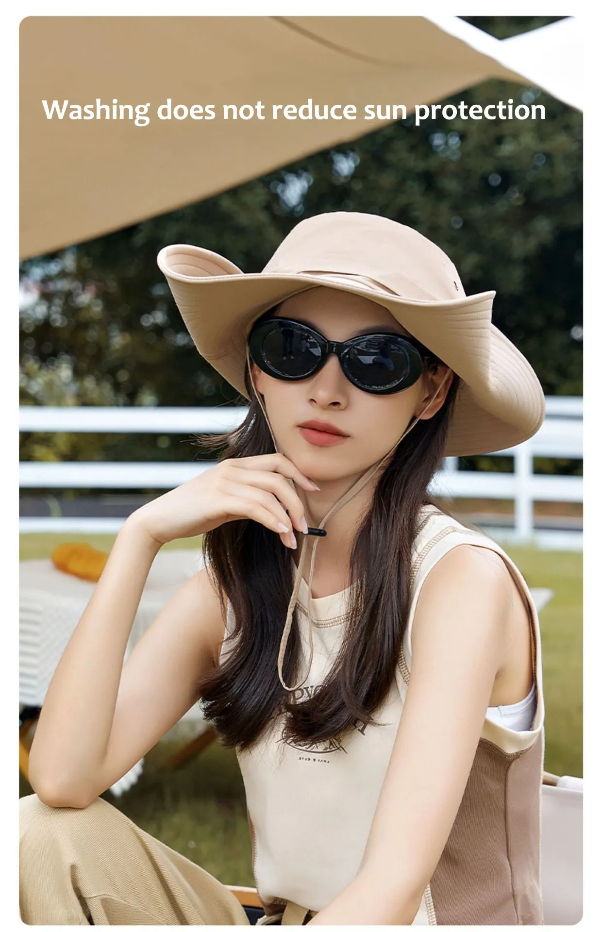 Sidiou Group ANNIOU Casual Wide Brim Bucket Sun Hat for Women Outdoor Camping Climbing UV Protection Hats Adjustable Breathable Sunshade Fishing Hat