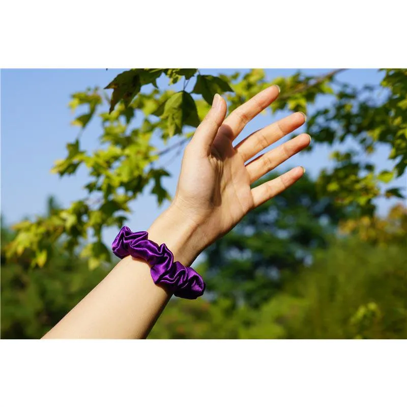 Silk Scrunchies Classic Purple