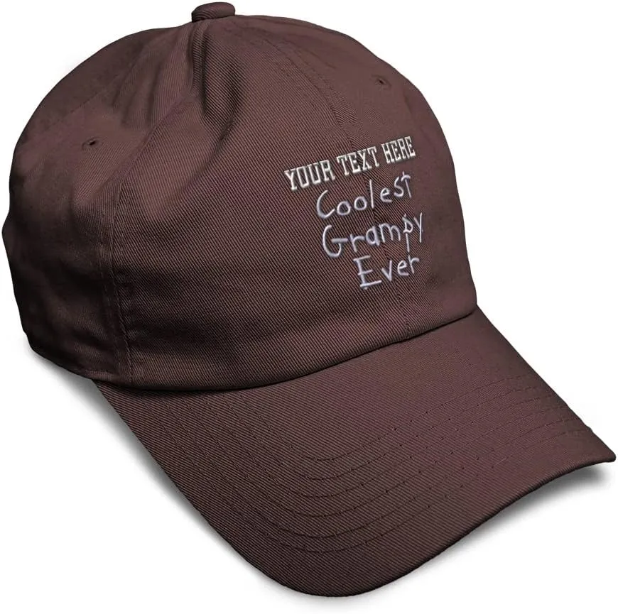 Soft Baseball Hat Embroidered Dad Hat Coolest Grampy Ever Grandfather Gramps Men & Ladies Baseball Cap