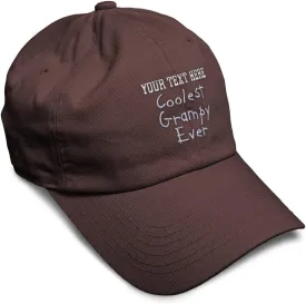 Soft Baseball Hat Embroidered Dad Hat Coolest Grampy Ever Grandfather Gramps Men & Ladies Baseball Cap
