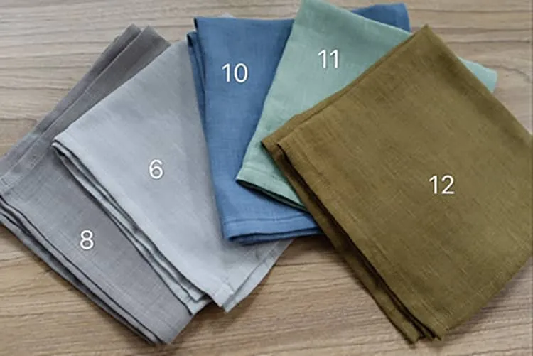 Solid Flax Chinese Handkerchief