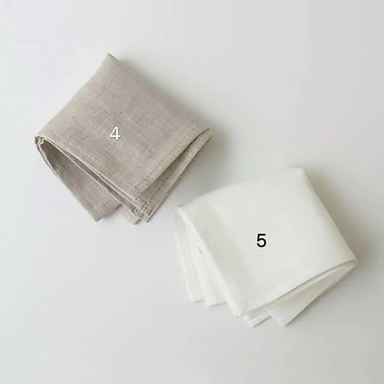 Solid Flax Chinese Handkerchief