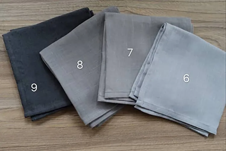 Solid Flax Chinese Handkerchief