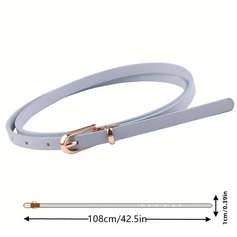 Stylish PU Leather Belt in Candy Colors for Women