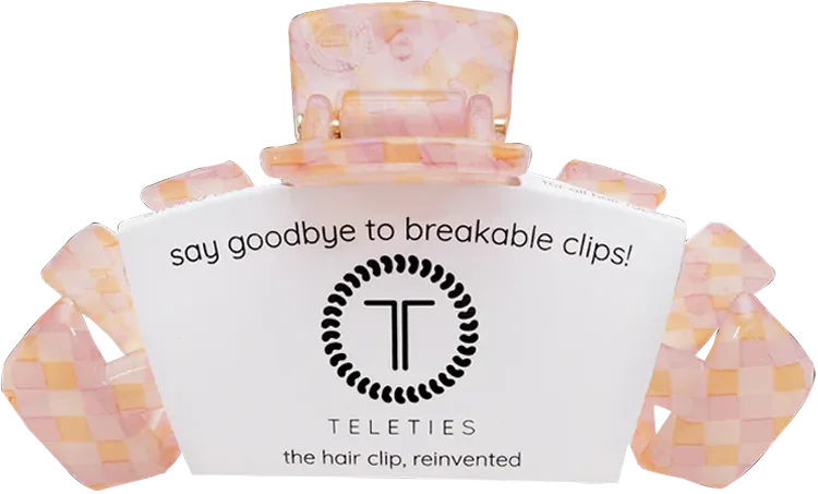 Teleties Classic Check Hair Clip