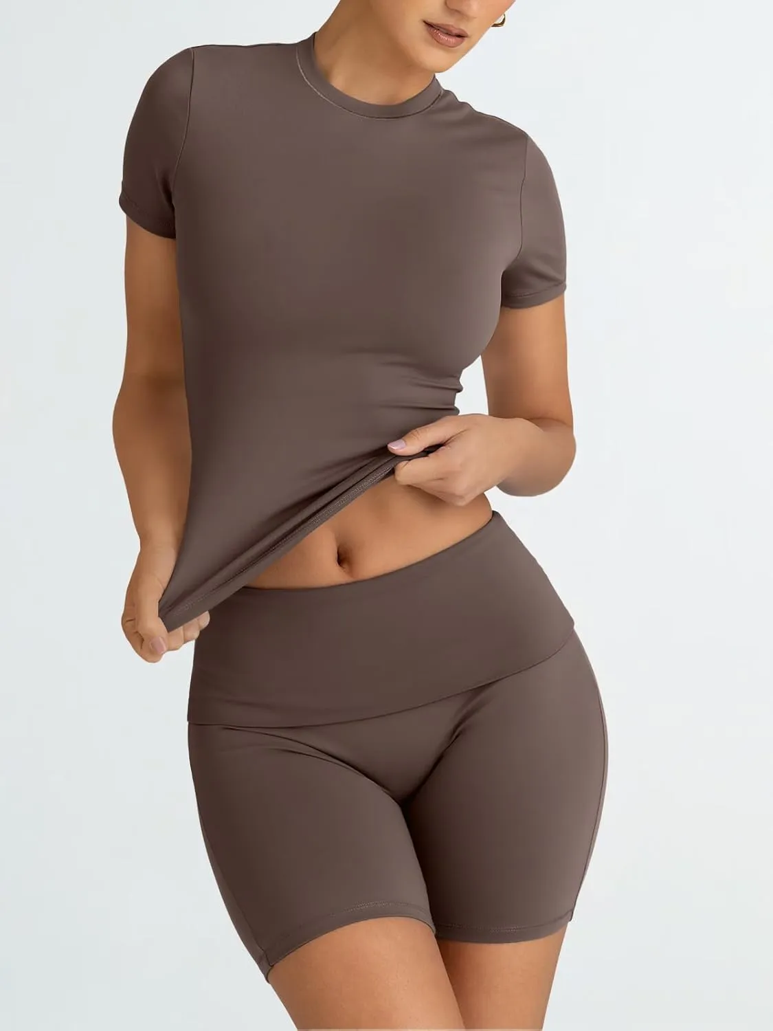 Trendy Queen Womens 2 Piece Workout Sets Short Matching Lounge Sets Summer Clothes Going Out Gym Outfits