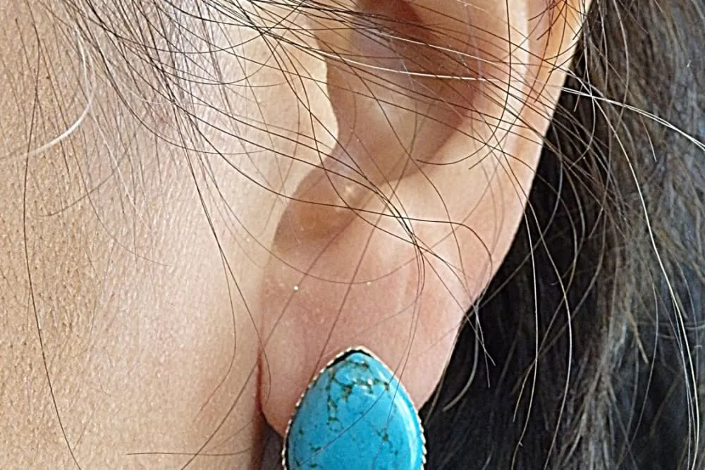Turquoise stud earrings