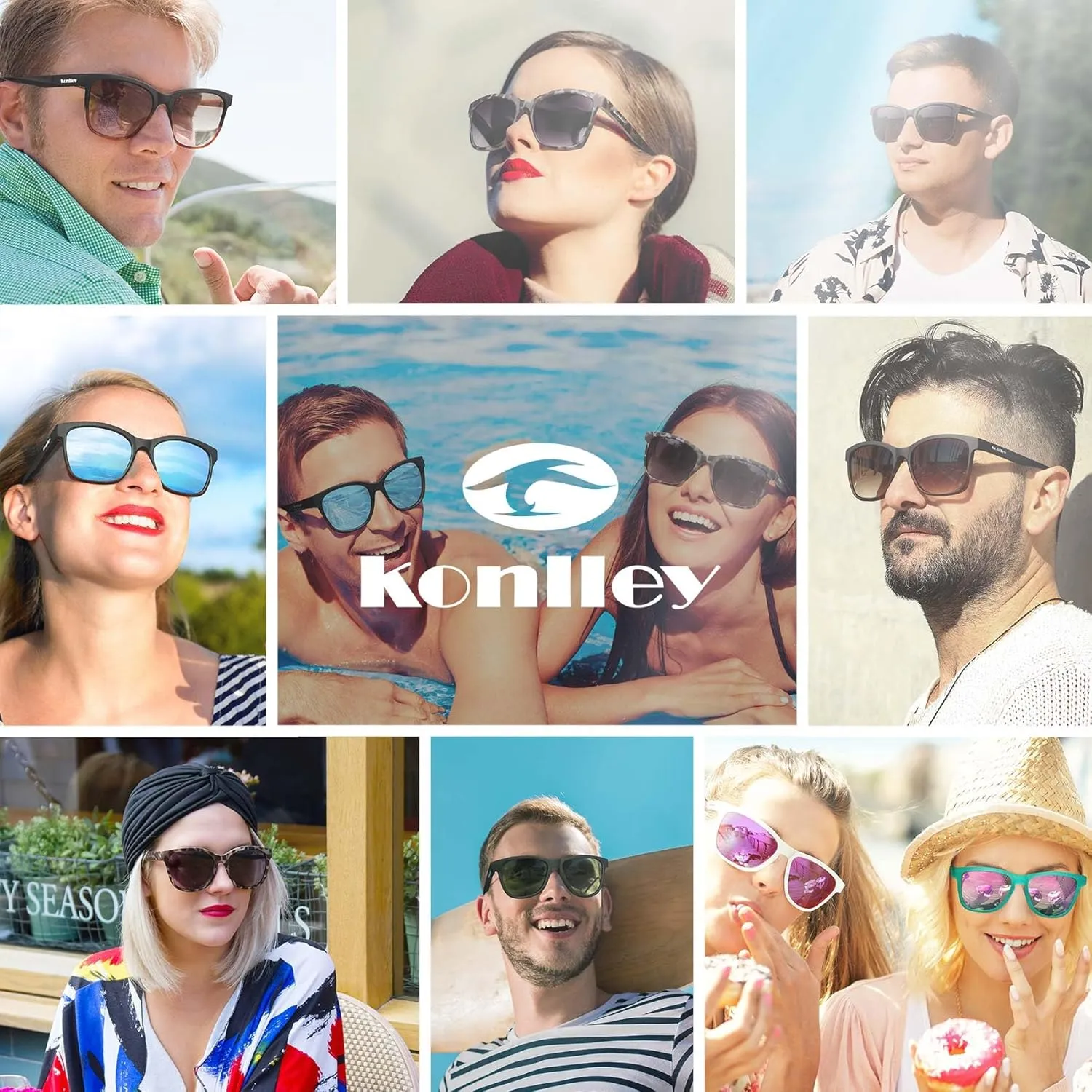 Vintage Sunglasses for Men & Women, Retro Eyewear with Non-slip Flexible Frame, Polarized/Non-Polarized Lens UV Protection